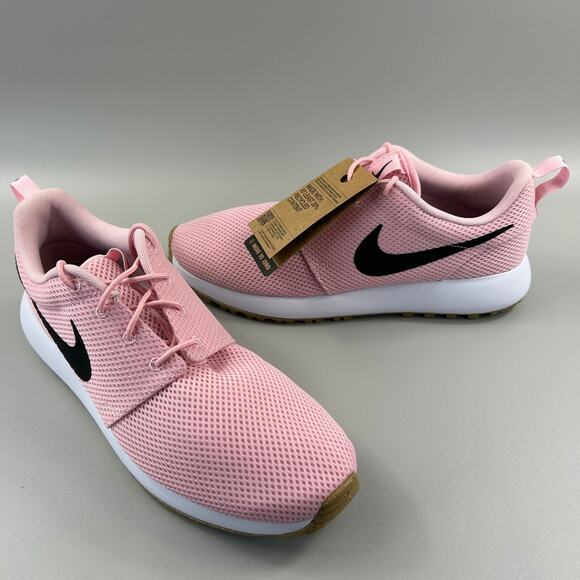 Nike Roshe Golf Next Nature Men Size 10 Pink White Gum Spikeless Golf Shoes NEW - Picture 2 of 6